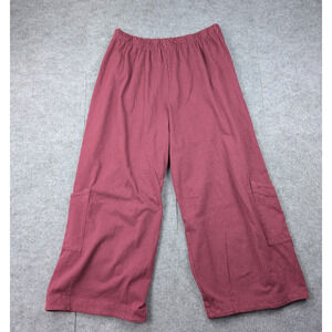 Bryn Walker Pacificotton Pants Women XL Cotton Lagenlook Coastal Casbah Red Boho